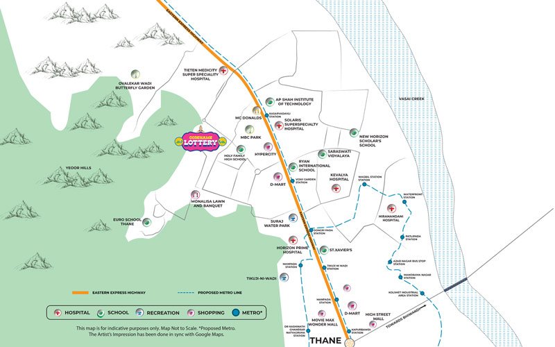 Codename Lottery JP Infra Thane Map